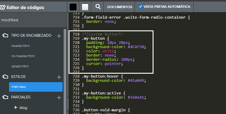 CMS incluir código CSS