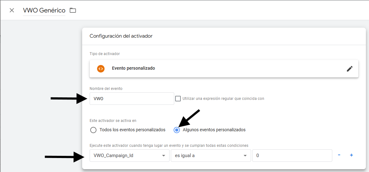 VWO_02 crear trigger